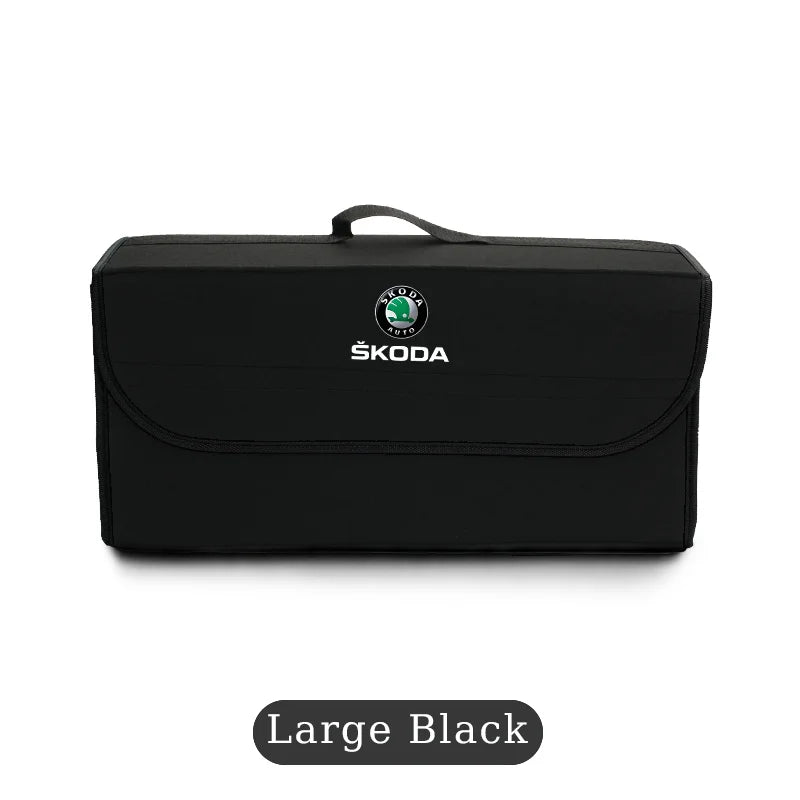 Car Trunk Organizer Bag Foldable Stowing Tidying Storage Box For Skoda Octavia Superb Rapid Kodiaq Karoq Fabia Kamiq Roomster