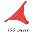 100 Pcs Sexy Women Cotton G String Thongs Low Waist Seamless Female Underpants Comfortable Elasticity Breathable Lingerie