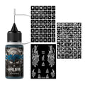 Temporary Tattoo Inks With 3Tattoo Stickers Stencil Kit Freehand Painting Gel for Makeup Trend Party Tattoos For Hand & Body Art