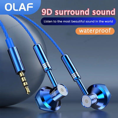 OLAF Metal 3.5mm Headphones Wired Earphones Gaming | SAMAG