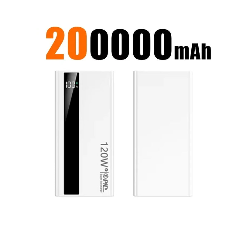 500000mAh High Capacity PowerBank 120W Super Fast Charging Portable External Battery Powerbank for iphone Huawei