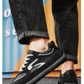 Men's Casual Sports Shoes with Low Heel Round Toe Soft Sole Multi-color Design Fashionable Large Size Walking Board Shoes