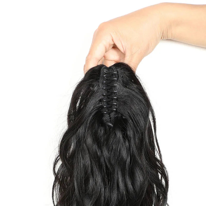 Body Wave Human Hair Ponytail Hair Claw Clip In Hair Extension 110-120g/Pc Brazilian Virgin Hair Natural Color Full End