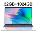Lightweight 15.6" Laptop Intel 6500Y 32GB RAM 2TB SSD 5000mAh Windows 11 Backlit Keyboard Fingerprint for Business & Gaming