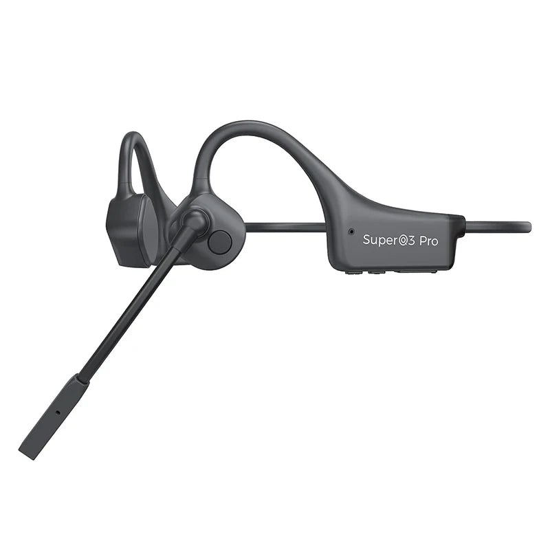 Wireless Bluetooth Headset Bone Conduction Earphones Fast Charge Sports Gaming Headphones with Dual CVC8.0 Noise-canceling Mic