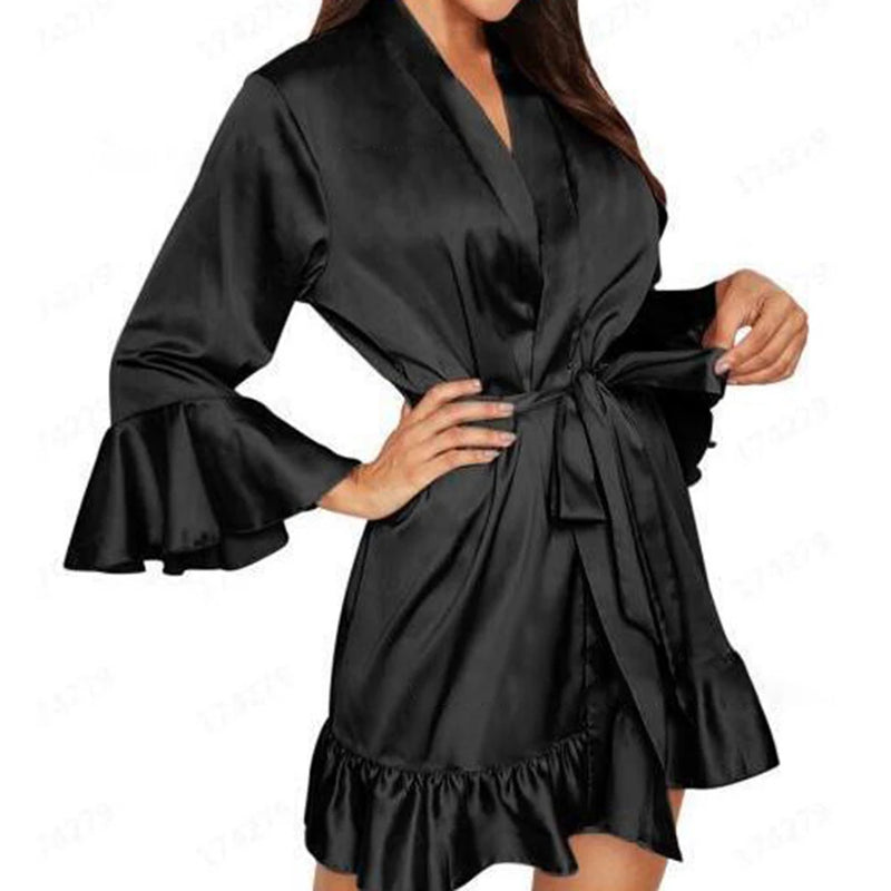 Women's Swimsuit Fashionable Casual Sexy V Lace Nightgown | SAMAG