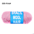 1pcs Brazilian Wool Hair Synthetic Crochet Hair Extensions for Women African Hair Yarn for Natural Black, Jumbo Braids