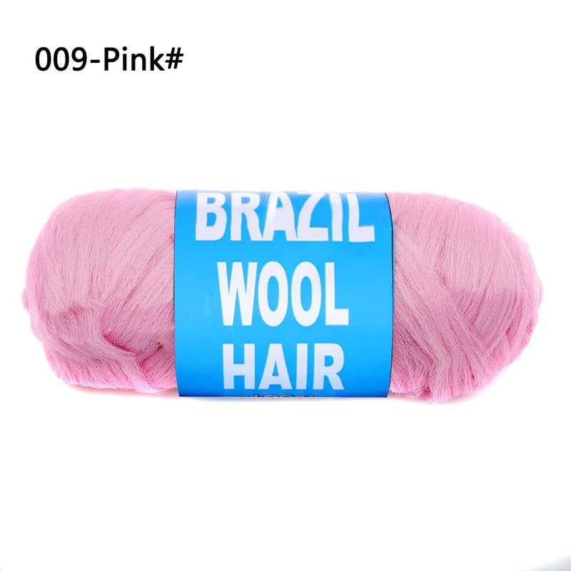 1pcs Brazilian Wool Hair Synthetic Crochet Hair Extensions for Women African Hair Yarn for Natural Black, Jumbo Braids