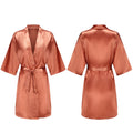 Women's Pure Short Silky Robes Bridesmaid Bride Party | SAMAG