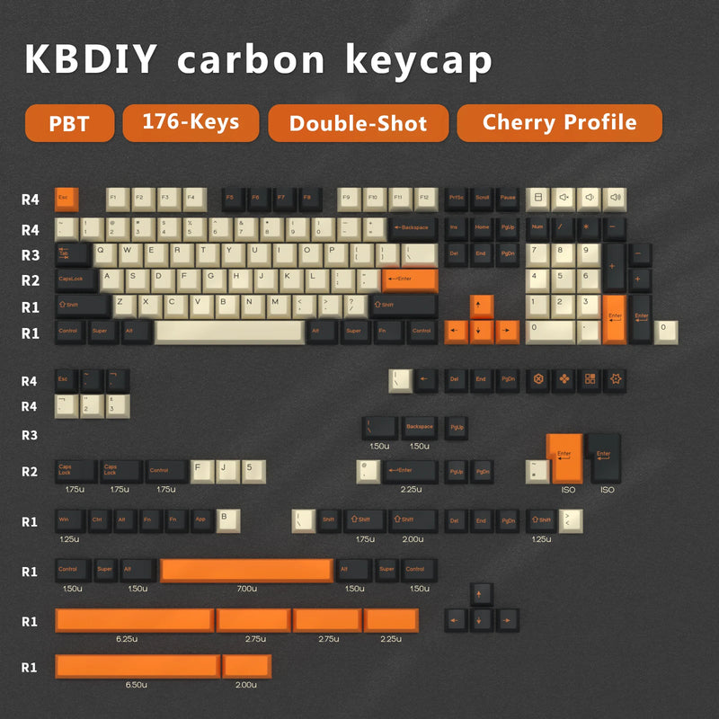 KBDiy GMK Blue Samurai Keycap Cherry Profile Double Shot PBT ISO Keycaps For Gamer Mechanical Keyboard Kit Gaming Point Key Cap