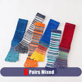Pairs Man Toe Socks Long Plus Large Size Cotton Colorful | SAMAG