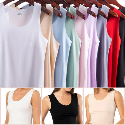 Summer Women Tank Tops Ice Silk Seamless Vest Female Thin | SAMAG