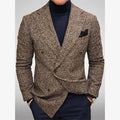 Casual Plaid Jacket Men Straight Leg Coat Green Youth Single Button Suit Collar Cotton Polyester Multi Pocket Grey Thickened ...