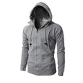 2025 Men Hoodies Sports Jacket Zipper Fitness Hooded Men's Sweatshirt Casual Male Solid Color Spring Outerwear Clothing MY042