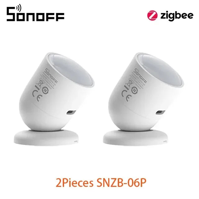 SONOFF SNZB 06P Zigbee Human Presence Sensor SNZB-06P Detector Motion Light Sensing Smart Home Automation Work with Alexa Google