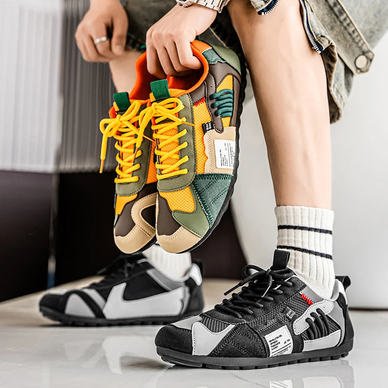 Men's Forrest Gump Shoes Trendy Flat-Sole Lace-Up Sneakers Versatile Casual Shoes Low-Top Soft-Sole Men's Shoes