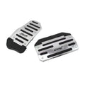 Aluminum Car Pedal Cover Set  Automatic Manual Transmission Gas Foot Covers in Red Silvery, Blue - Stylish Auto Interior