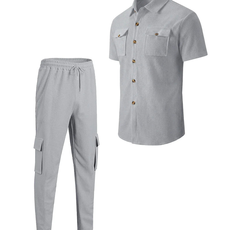 Men's Matching Sets: Waffle Knit Outfit & Light Coats | SAMAG