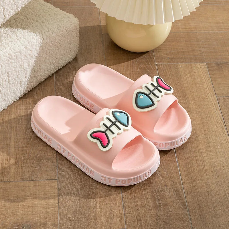 Casual Women's Slippers Home Designer Summer Sandals Fashion Bathroom Platform Woman Shoes Elegant Indoor Outdoor Beach Slides