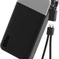 Portable Charger 20000mAh 90W Power Bank w/Detachable Cable | 2C+2A USB-C Fast Charging Battery Pack with LED Display