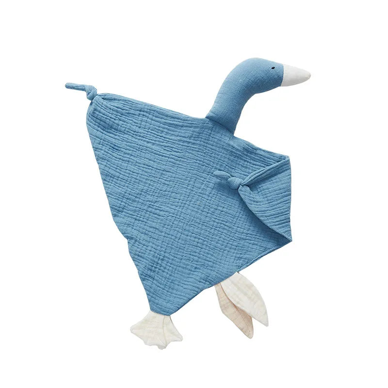 Baby Security Blanket Soft Cotton Muslin Comforter for Newborn Infant Sleeping Snuggle Toy Stuffed Animal Soothe Appease Towel