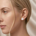 ESKEEM Moissanite Stud Earrings for Women Men D Color VVS1 Round Cut 925 Sterling Silver 18K Gold Plated - Visuel 5 | SAMAG
