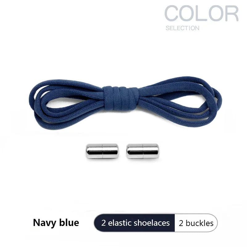 1 Pair Quick Locking Shoelaces Without Ties Elastic Laces Sneaker Widened Oval No Tie Shoe Laces Kids Adult Shoelace for Shoes