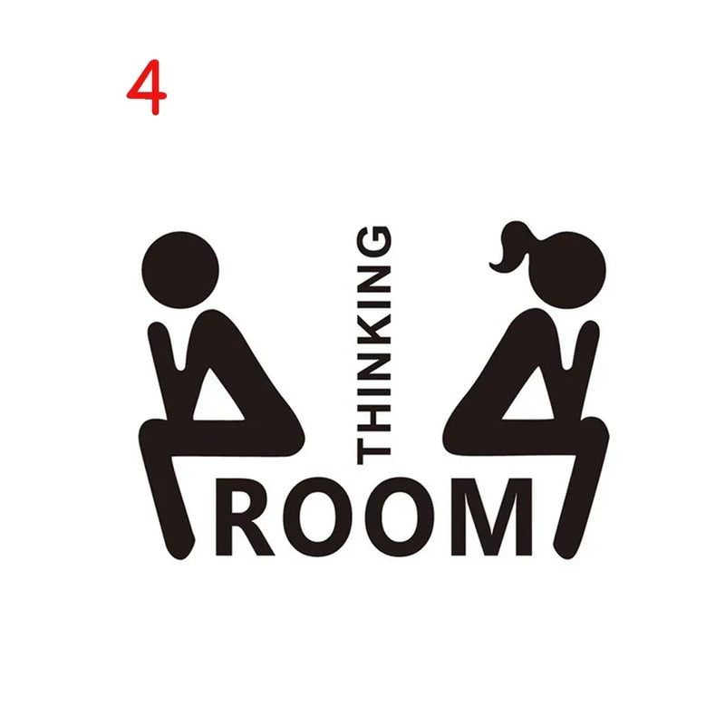Waterproof Bathroom Home Art Door Decor Removable Wall Sticker Vinyl Poster Toilet Decals Fashion High Quality