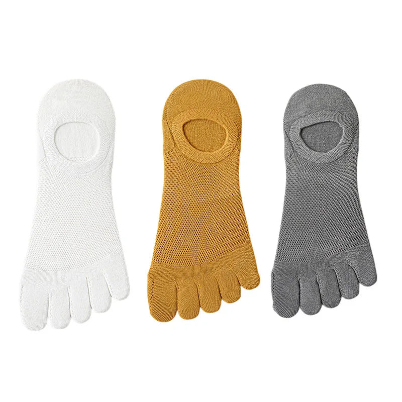 3 Pairs/lot Men's Socks Breathable Sweat Novelty Toe | SAMAG