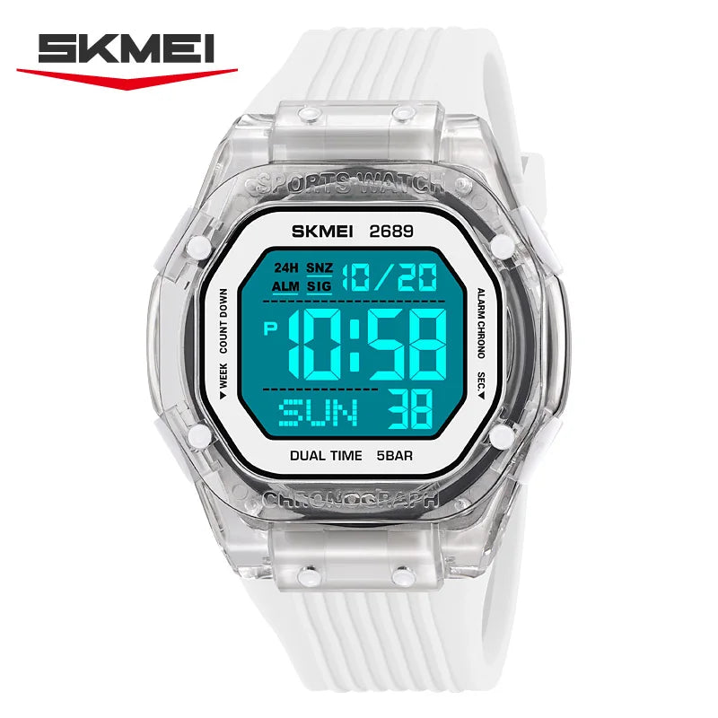 2689 New Casual Men's Electronic Watch Waterproof Calendar Multi Functional Countdown Night Light Sports - Visuel 2 | SAMAG