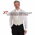 Men's Suit Vest Wedding Groom Sleeveless Jacket Lapel Formal Waistcoat Party Slim Fit Vests for Male chaleco hombre