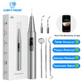CURVY MOON Visible Electric Ultrasonic Tooth Cleaner with Camera Tartar Remover Tooth Stain Cleaning Tools Teeth Whitening Care
