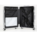 Aluminium Frame Suitcase Front Opening Cabin Luggage with USB Cup Holder Female Trolley Case Male Brake Wheel Travel Suitcase