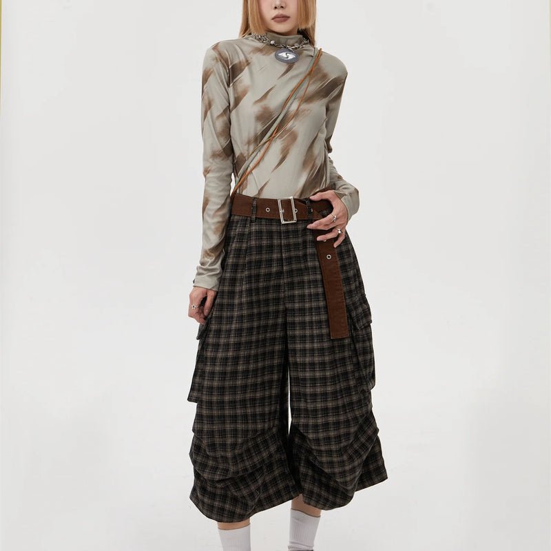 Summer Women Abi Goblin Core Plaid Jorts Harajuku Y2k - View 3 | SAMAG