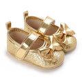 Gold Color Theme Christening baby Shoes for 1 Year Old Newborn Baby Baptismal Shoes for Girl Kids