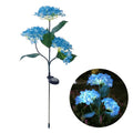 Garden Decor 3 Heads Hydrangea Artificial Flower Solar Lawn Lamp Summer Wedding Party Holiday Outdoor Patio Yard Decoration Lamp