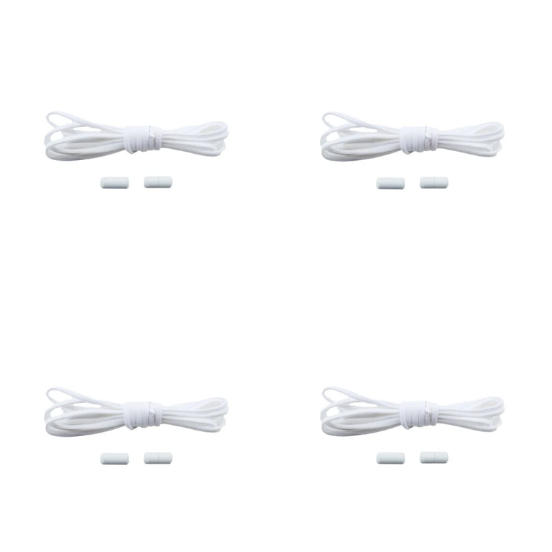 1/2/4 pairs Semicircle No Tie Shoelaces Elastic Sneakers shoelace Metal Lock Lazy Laces for Kid and Adult One size fits all shoe