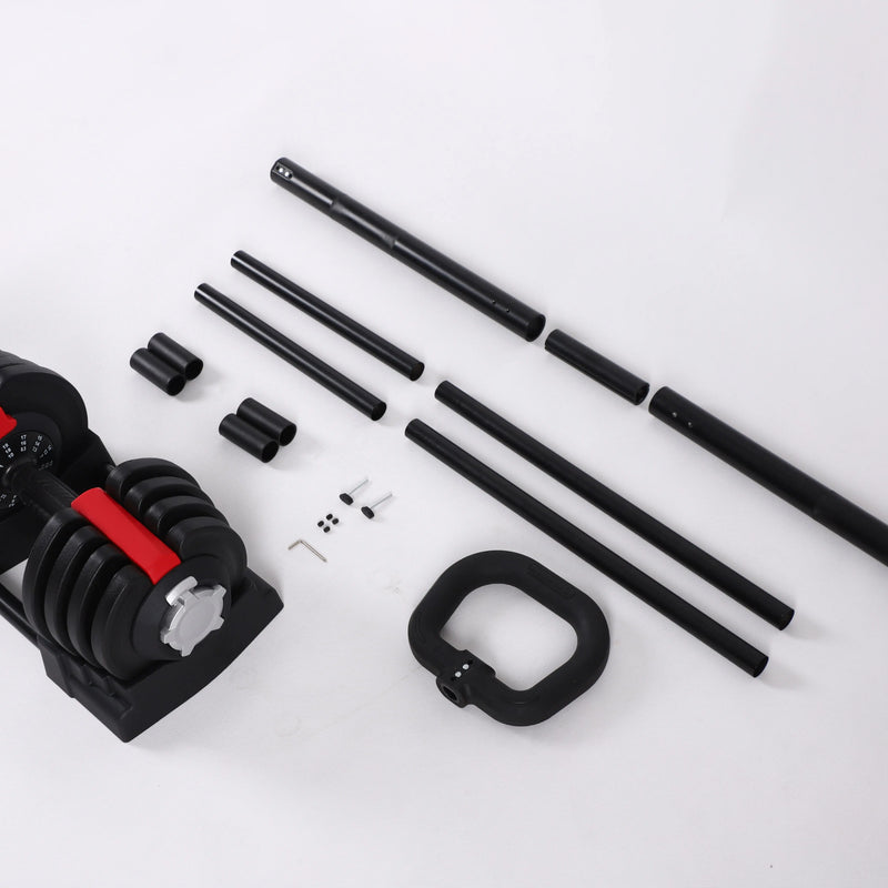 Smart 3-in-1 Adjustable Cast Iron Dumbbell Set Barbel | SAMAG