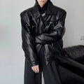 American PU Leather Coat Bomber Men Autumn Leather Men's Lapel Zipper Biker Men Clothing Coat Streetwear
