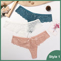 3 Pcs Woman Panties Sexy Lace Thong Underwear Lingerie Female T-back Temptation Low Waist Women Transparent G String