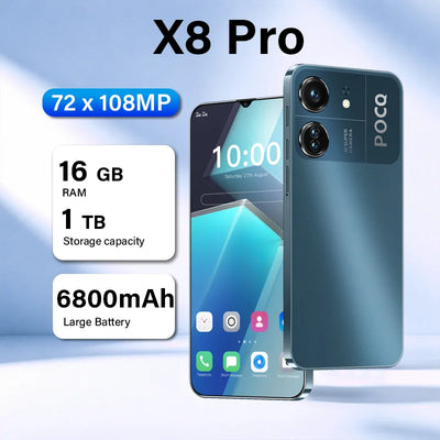 HOT Global Version X8 Pro Original 5G Standby 6.8"HD Dual | SAMAG