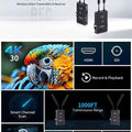 FEELWORLD WTRS 4K Wireless Transmission Kit Full Duplex Intercom Record Playback Lightweight Mountable For DSLR Mirrorless Live