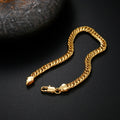 18K Gold 6MM Geometry Chain 925 Sterling Silver Bracelets for Women Men Fashion Wedding Christmas Gifts - Visuel 5 | SAMAG
