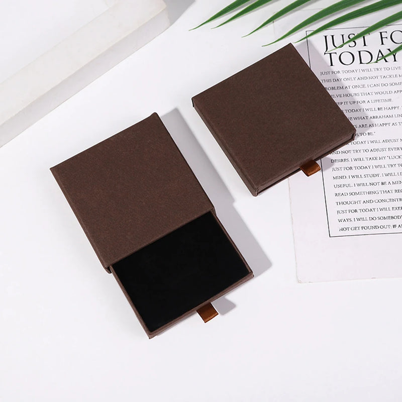 Drawer Paper Jewelry Box For Earrings Ring Pendant Bracelet Necklace Storage Display Case Portable Jewelry Packaging Box  New