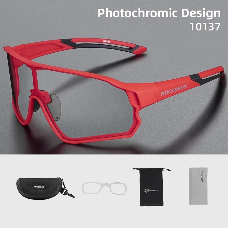 ROCKBROS Photochromic Cycling Glasses UV400 Sunglasses | SAMAG