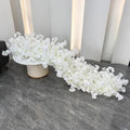 Uflower White Rose Cherry Blossom Wedding Arch Floral Row - View 2 | SAMAG