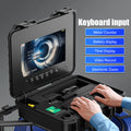 10.1" IPS Sewer Pipe Inspection Camera With Keyboard Meter Counter DVR 7mm Self-Leveling 512hz Locator AHD 1080P Sewer Endoscope