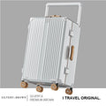 BunnyFly Suitcase Wide Handle Travel Suitcase Men 20 24  Carry-On Luggage Women PC Aluminum Frame Trolley Case