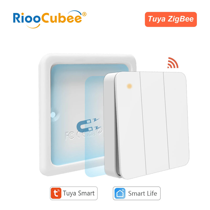 RiooCubee Zigbee EU Multi-Button Scene Switch Tuya Smart Life App Remote Control Smart Home Scene Linkage Control Home Assistant