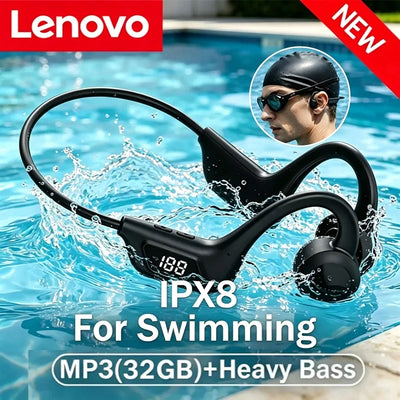 Lenovo Wireless Bone Conduction Headphones Bluetooth | SAMAG